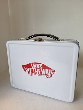 Vans Off The Wall Checkered White & Red Metal Lunchbox